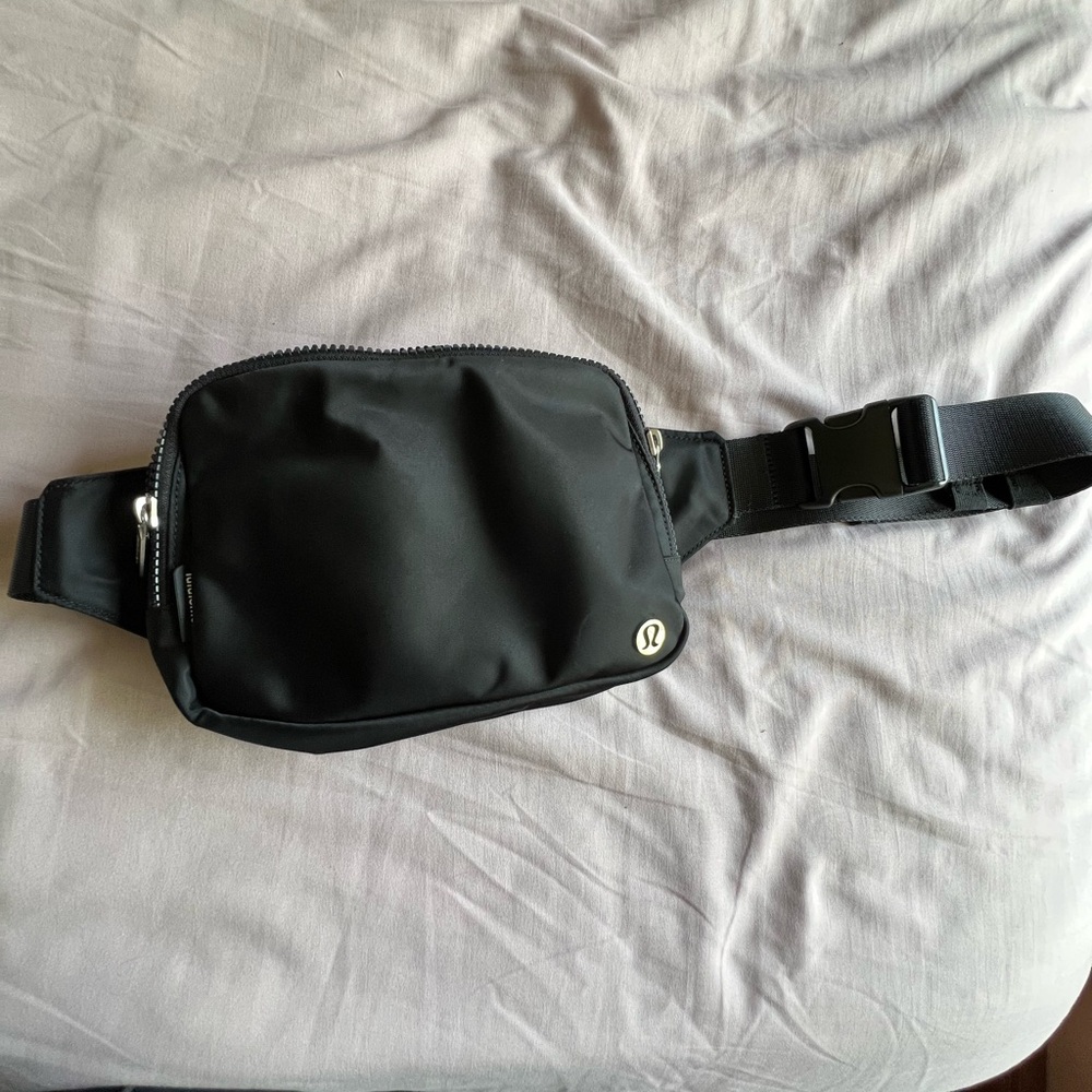 lululemon athletica Black Belt Bag with Adjustable Strap